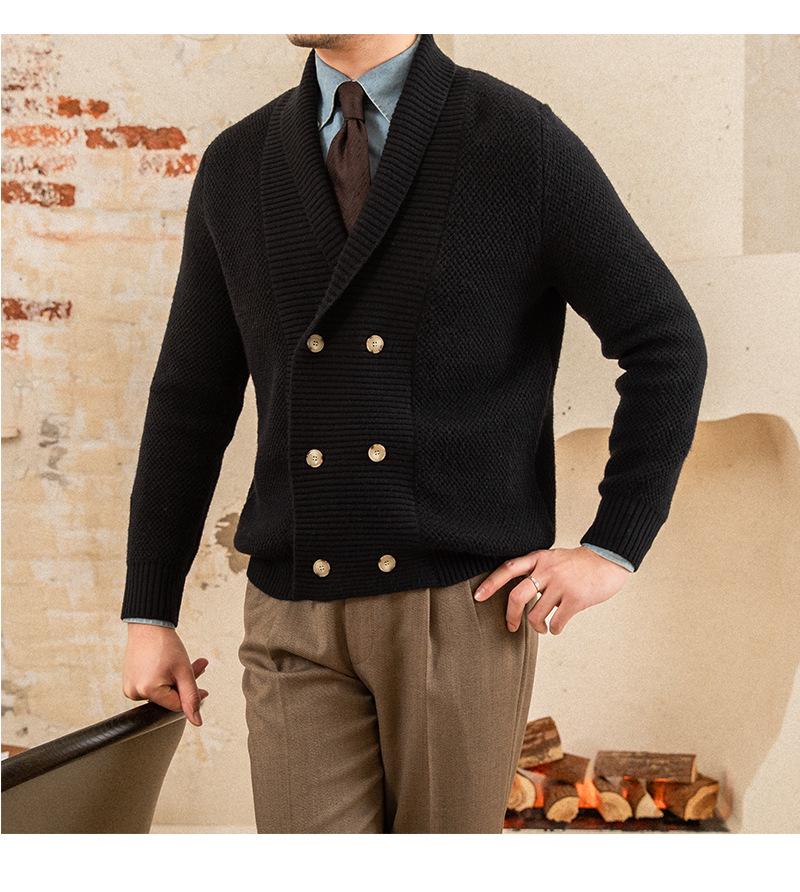 Мужской повседневный кардиган с V-образным вырезом, свободной вязки, для осени и зимы 3XL