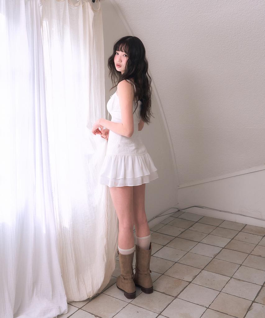Leijeumiya Fairy Sasha Mini Dress [White]