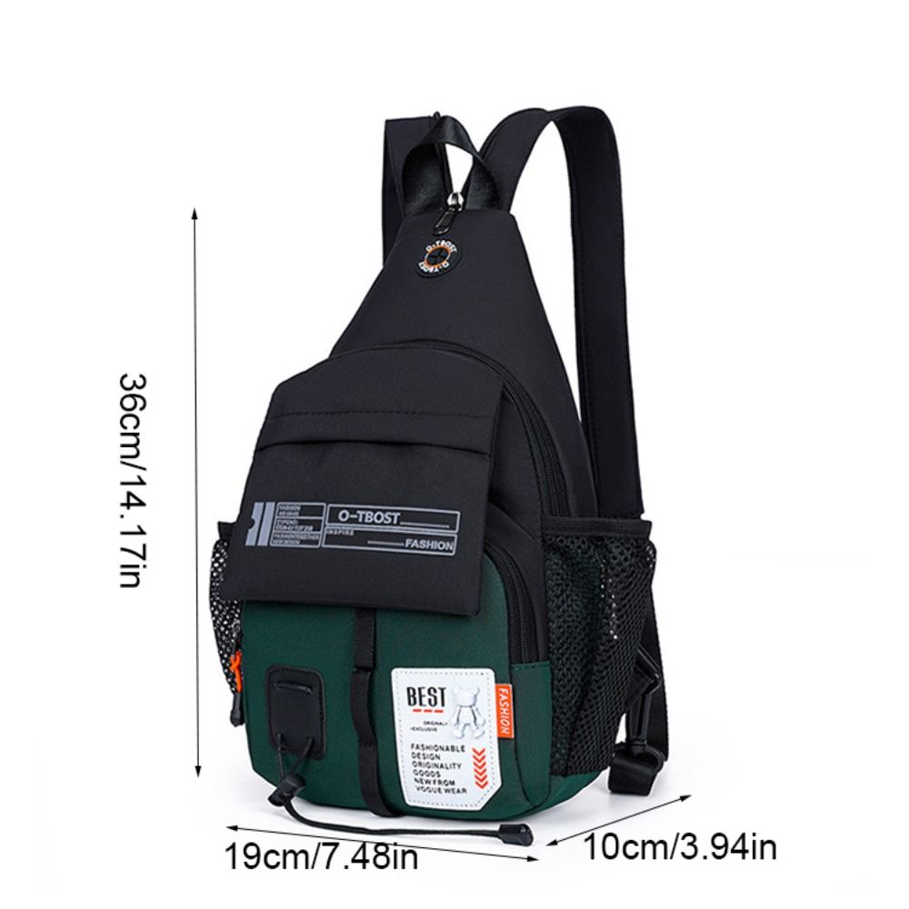 Adjustable Strap Men Chest Bag Oxford Men Crossbody Bag Fashion Sling Backpack  Women