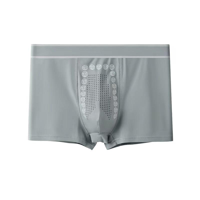 Large Size Men's Spring and Autumn Pure Cotton Anti Bacterial Bottom Crotch Waist Flat Angle Underwear