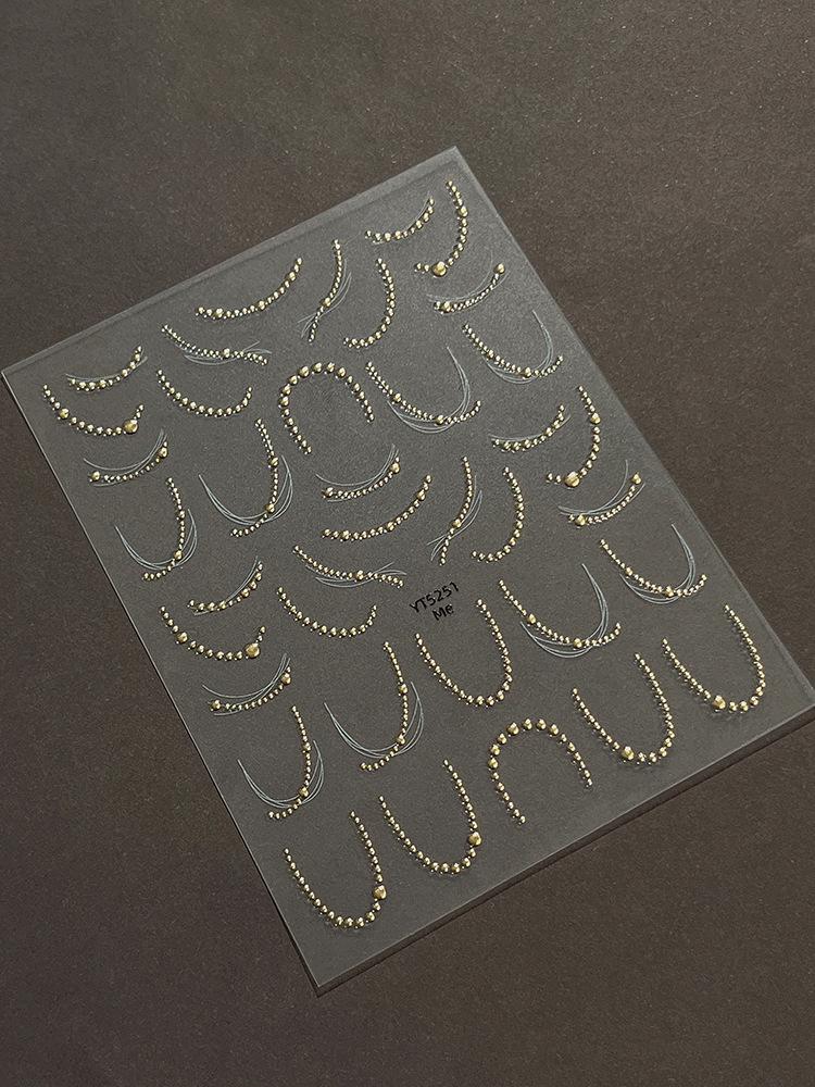 Роскошные наклейки для французского маникюра - Универсальные декоративные высококачественные декали с горячим тиснением