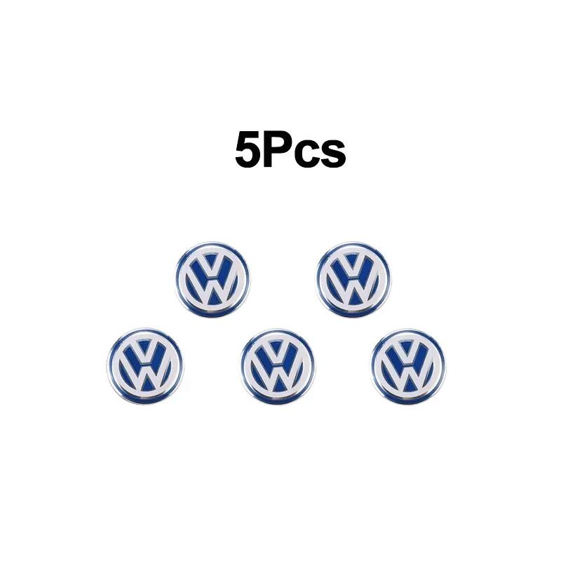 

B6 2025 Hot For Volkswagen 5/10Pcs 14mm Aluminium Metal Car Styling Remote Key Stickers For Volkswagen GTI R-Line R Polo Golf Pa