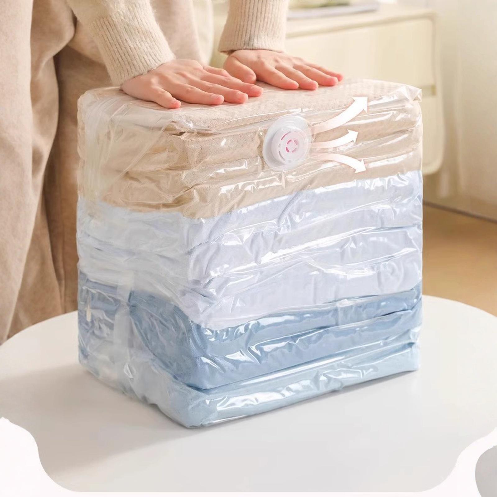 

Vacuum Compression Bags No Needed Thick Clothes Quilt Travel Storage Bags one size білий
