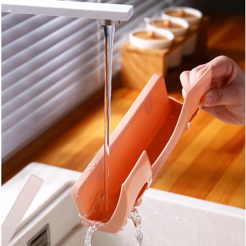 Wall-mounted Kitchen Shelf Free Punching Bracket Plastic Kitchen Storage Rack Pot Cover Shelf