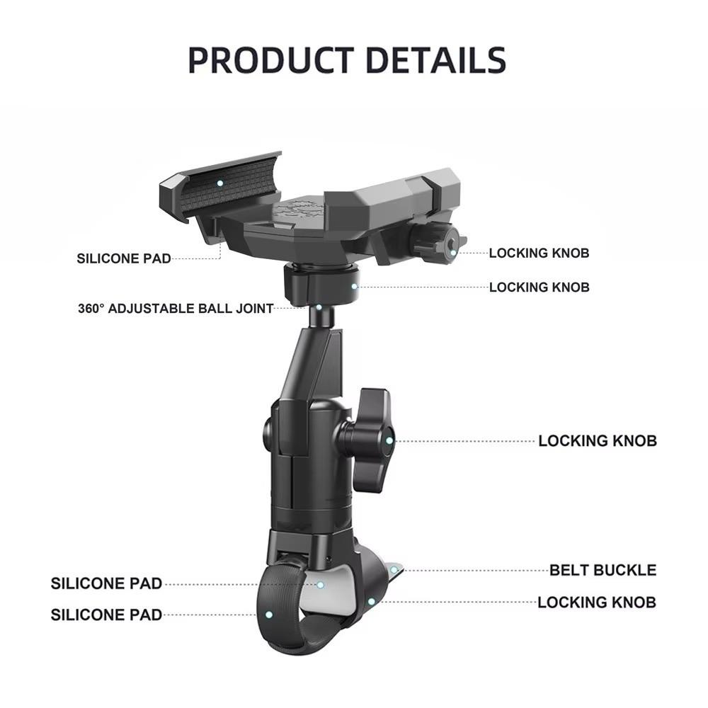 Multi-Angle Adjustment Motorcycle Phone Holder Scooter Phone Holder  For Bicycle Riding