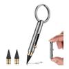 KEEPO LINK Schlüsselanhänger Mini Wiederverwendbarer Mechanischer Bleistift aus Titan (2 Nachfüllungen) | EDC, Büro, Outdoor, Schulbedarf OLP01
