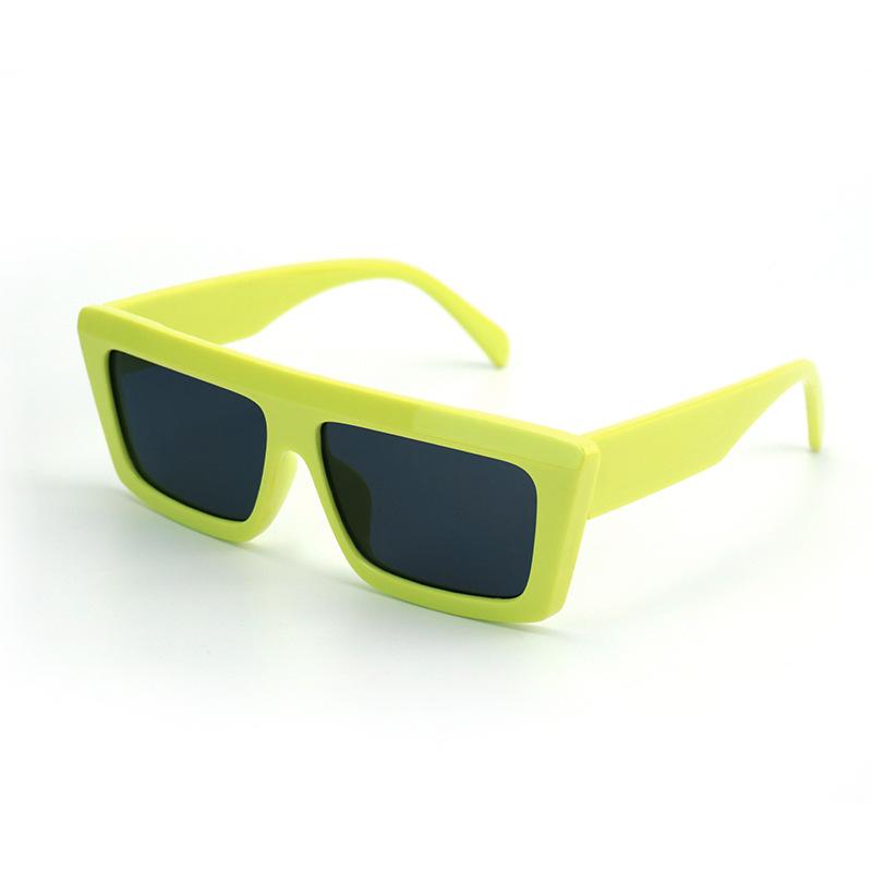 Retro Square Frame Sunglasses - UV Protection, Unisex European & American Fashion Style