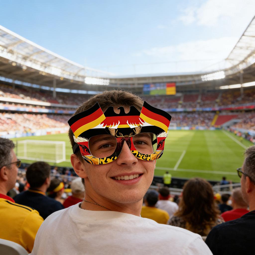 Fun Themed Eyeglass Frames Designed With Country Flags Celebratory Soccer Accessories For Football Watch Parties