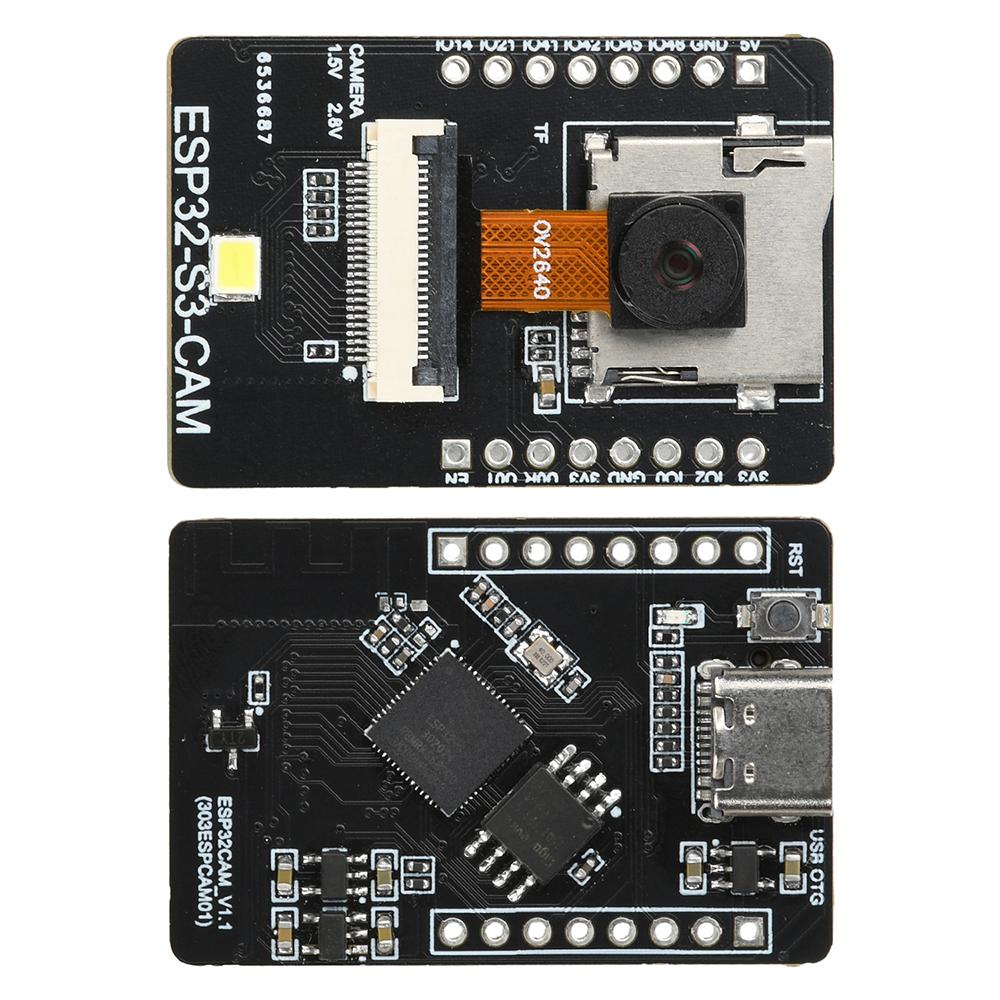 ESP32-S3-CAM WiFi Bluetooth Entwicklungsplatine Typ-C Steckbare Kamera Module OV2640 OV3660 SD-Kartensteckplatz Mini DIY-Kit