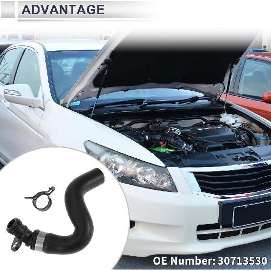 Engine Radiator Hose for Volvo XC90 3.2L 2007-2014 for Volvo S60 3.0L 2011-2016 Good Sealing Coolant Water Hose Pipe No.30713530 Rubber 1 Pc