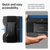 Spigen AMP02898 Card Wallet, 12 Cards, RFID Blocking, Aluminum, Non-Slip, Bill Storage, Black