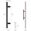6pack 6'' Cabinet Pulls Matte Black Stainless Steel Kitchen Cabinet Handles Drawer Pulls 6”Length, 4” Hole Center