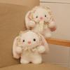 Cute Pudding Rabbit Plush Doll Wearing Hat Little White Rabbit Grab Machine Doll Children's Rag Doll Birthday Gift