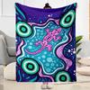 Australian Aboriginal Style 45 Blanket Warmthful Decor Perfect for Picnics Couch Office Chair Four Seasons Multipurpose Warmthful Decor