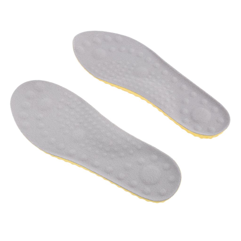 4PCS Warm Shoe Inserts for Men Women PU Fleece Breathable Comfortable Insulating Thermal Feet Insoles for Winter