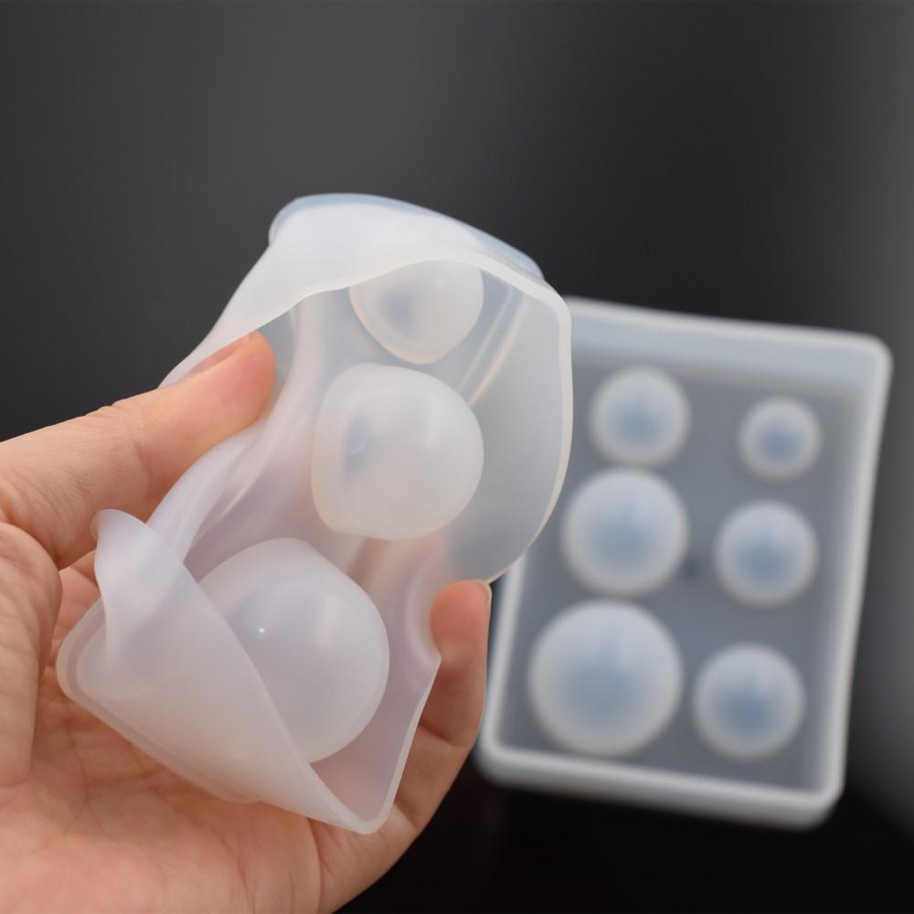SNASAN Silicone Mold Ball Beads 9mm-25mm Epoxy Resin Silicone Mould DIY Handmade Craft Charms Jewelry Making Tool