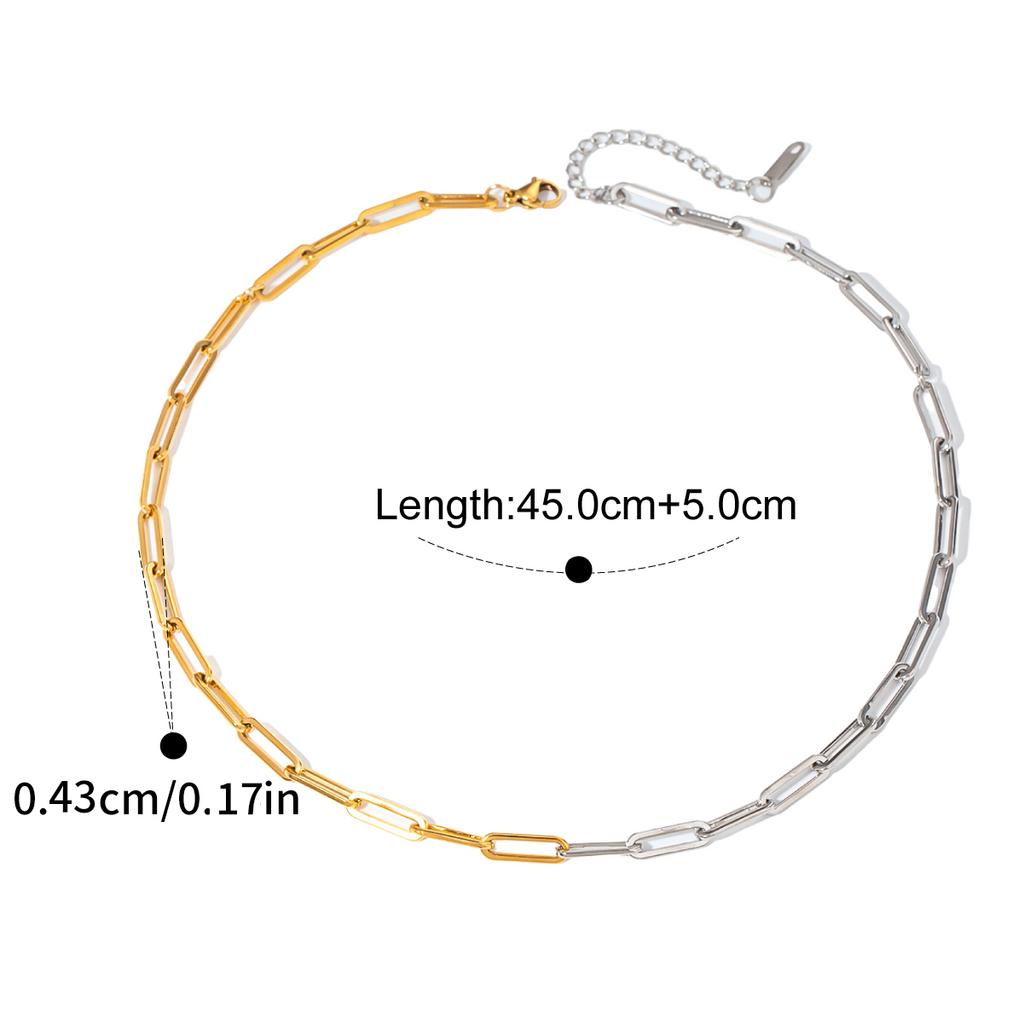 Stainless Steel Chain Necklace for Women High Quality 18 K PVD Plated Statement Collar DIY Collar Jewelry