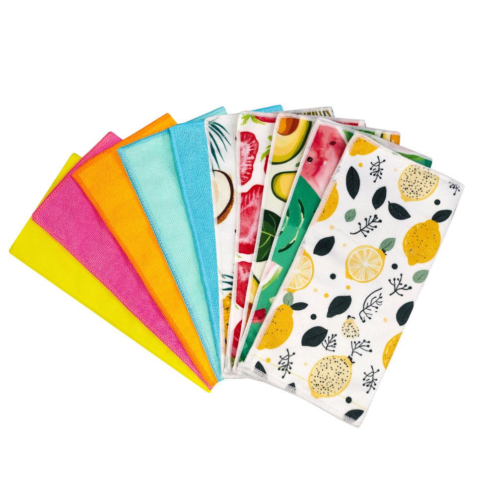 Dishwashing Cloth Kitchen Rag Custom Scouring Pad Household Products Multifunctional Cleaning Towel 30*30CM 10 Piece Microfiber