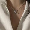Alloy Moon Pendant Necklace Crescent Moon Choker Jewelry All Match Necklace Jewelry Accessories For Women