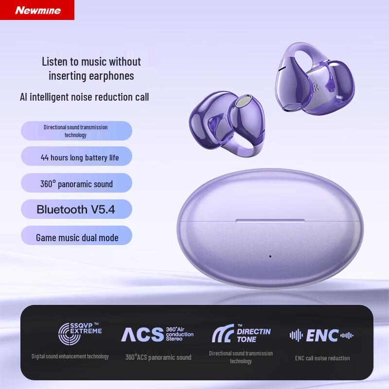 Newmine LY36 Open-Ear Clip-On Bluetooth Earbuds