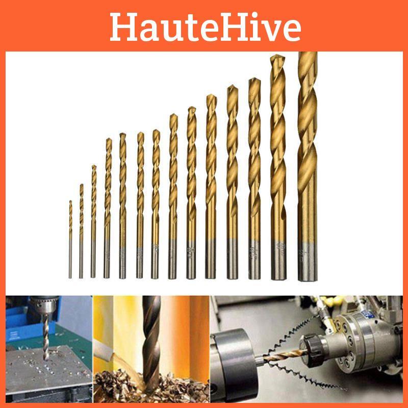 Premium 50pcs Titanium Coated Hss High Speed Steel Drill Bit Set With 5 Sizes For Precision Drilling