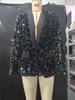 2024 Autumn/Winter European & American Fashion Sequin Lapel Blazer