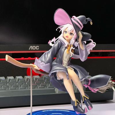 20cm Anime Poutnice: Cesta Elainy Figurka Elaina Čarodějnické Šaty Sedící Pozice Akční Figurka PVC Model Sběratelský