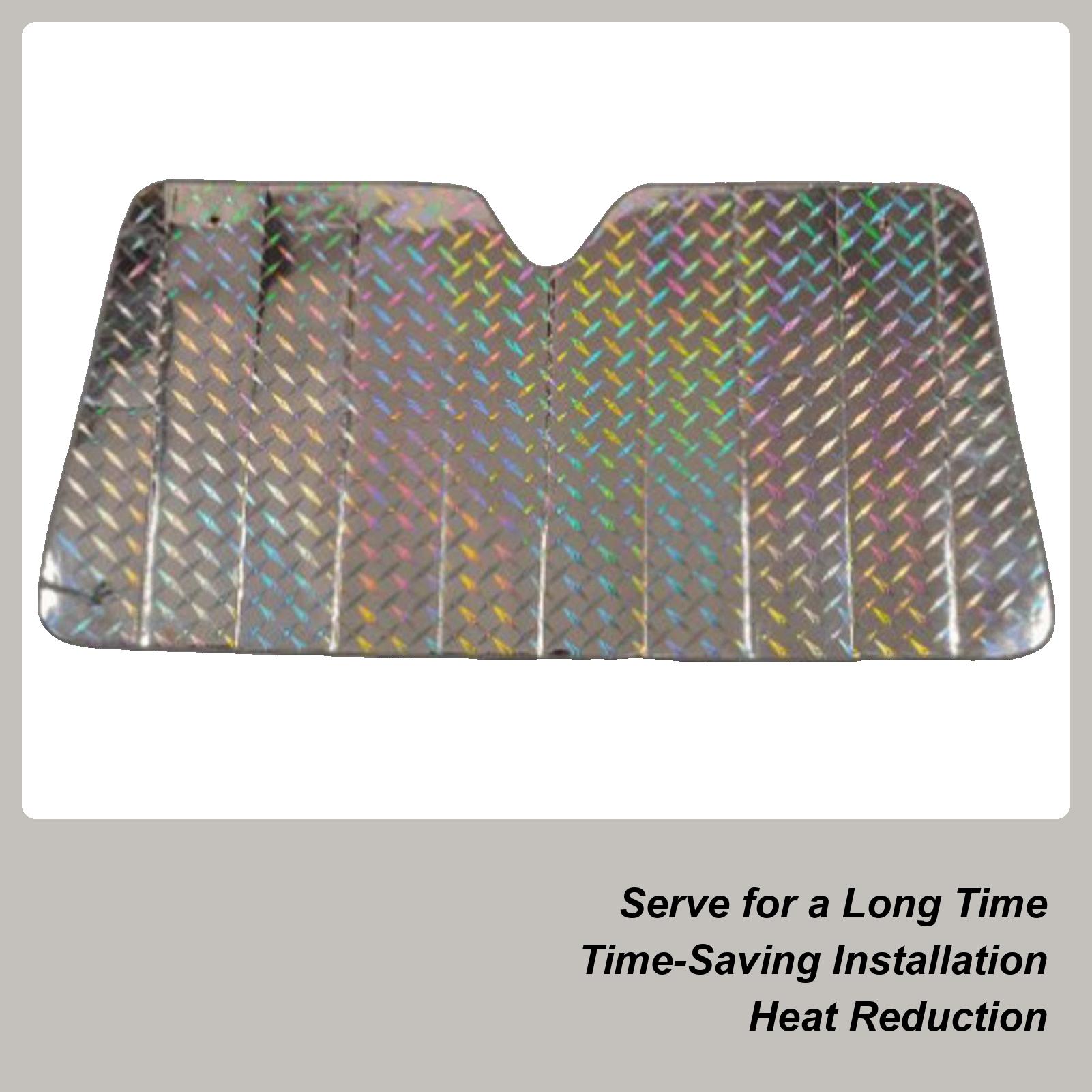 140*70cm Car Laser Sunshade Umbrella Car Window Sunscreen Heat Insulation Sunshade Car Front Windshield Sunshade Shield Cover CN