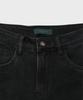 PANICALE Black Basic Slim Denim Pants [Black]
