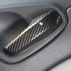 Door Armrest Handle Cover Trim And Door Bowl Frame Carbon fiber Sticker For Mercedes Smart Fortwo 451 2009-2014