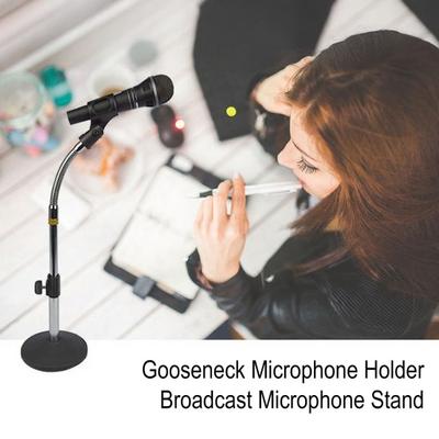 Suport Microfon de Birou Metalic Flexibil Rezistent Suport Microfon pentru Microfoane Portabile Suport Microfon Stabil Portabil pentru Masă Birou Ședințe