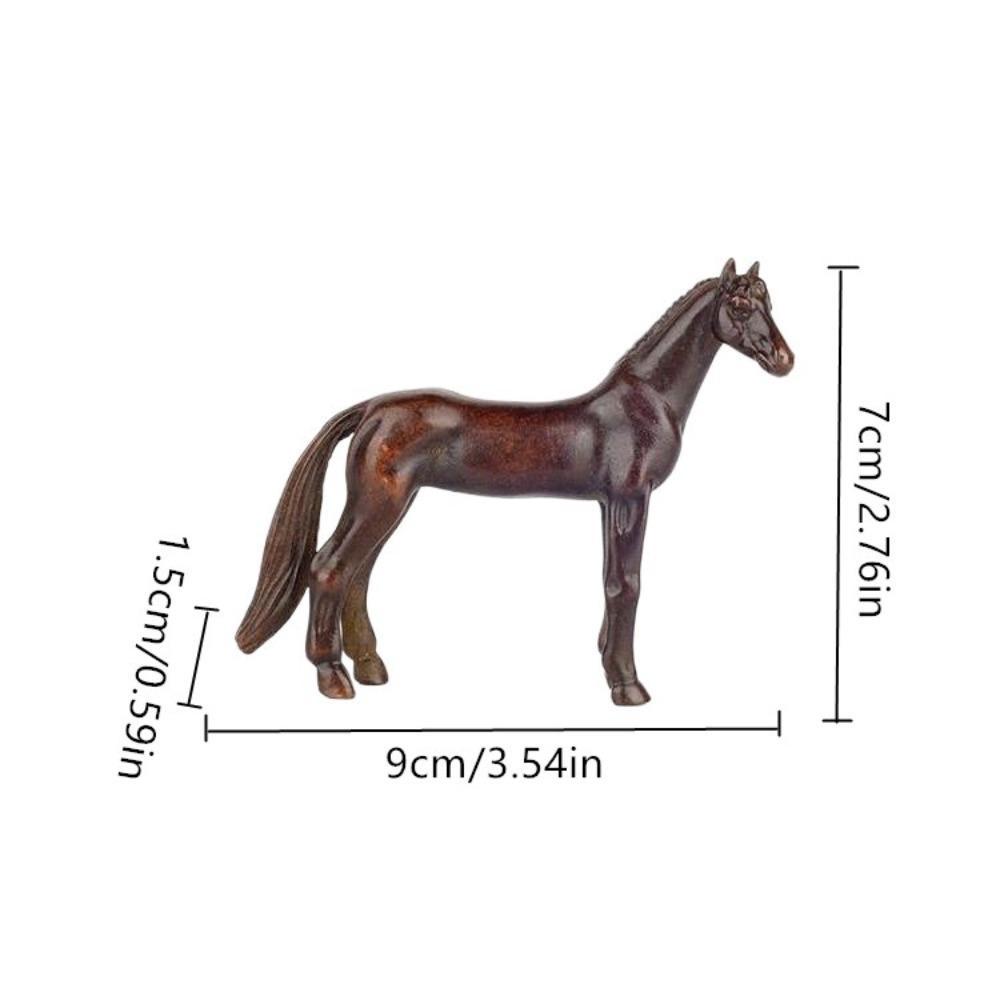 Antyczne metalowe figurki koni z długim ogonem, miniatury, ozdoby Feng Shui, miniaturowe zwierzęta zodiaku, dekoracja stołu