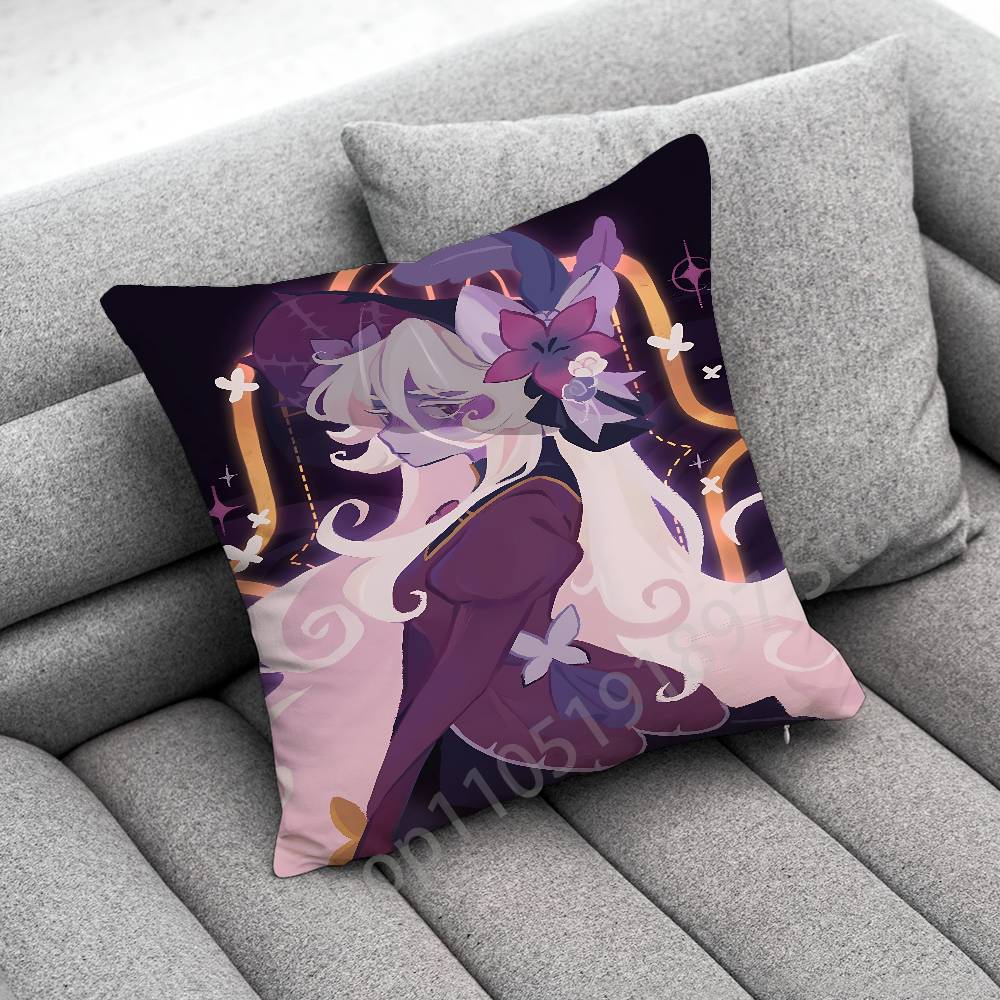 White lily C-Cookie Run Kingdom Throw Pillow Case For 30x30cm 40x40cm 45x45cm 50x50cm 55x55cm Square Sofa Pillowcase Shell