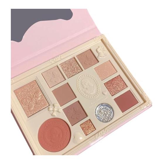 Eyeshadow Palette Eyeshadow Highlight Cheek Integrated Palette Eyeshadow Popular Chinese Cosmetics Waterproof High Color Long Lasting Cute Gift (12