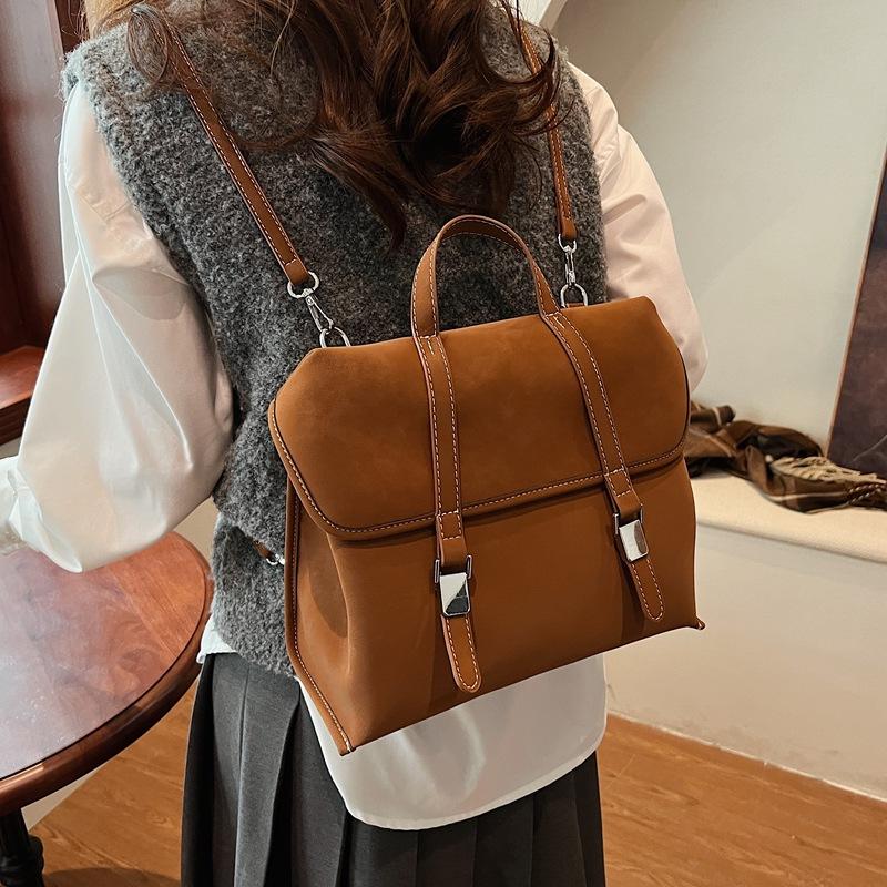 

Ретро-сумка женская большая вместительная сумка-мессенджер через плечо для поездок на работу многофункциональный рюкзак коричневый