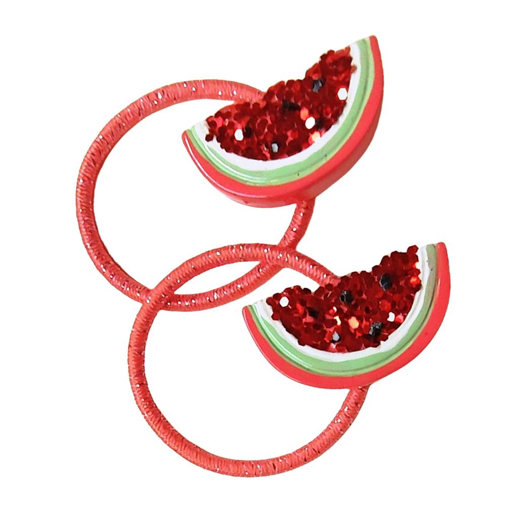 Fun Hair Tie Watermelon Sequined Hair Clip Party Headpiece Fruit Hair Tie for Music Festivals Photo Booth Props