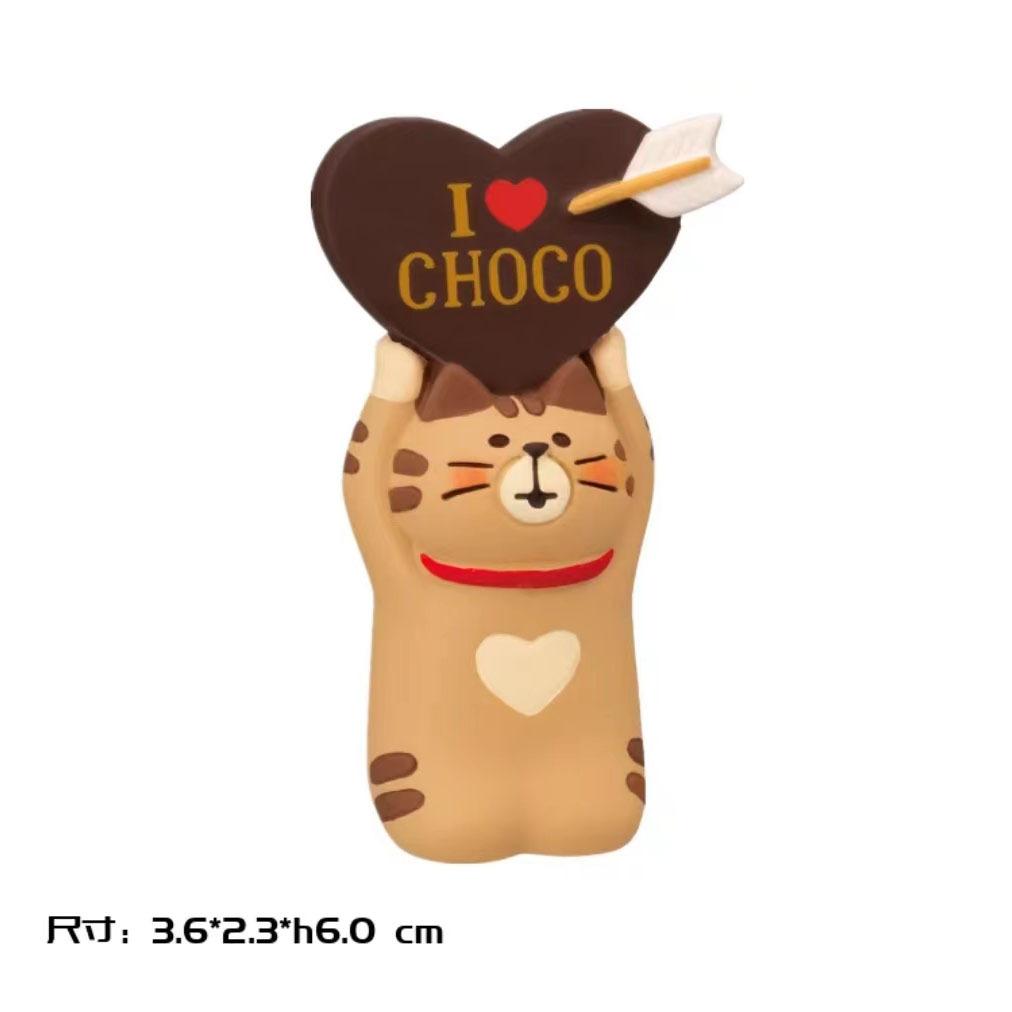 Japan Zakka Valentine's Day Chocolate Studio Mini Statue Bookshelf Decoration Collectible Home Decor Resin Craft Japan Ornaments