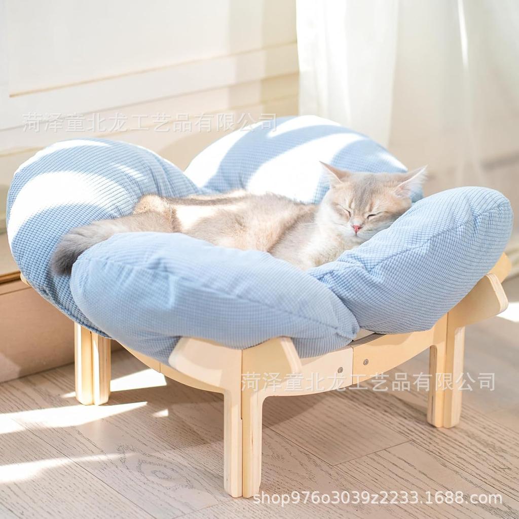 Wooden cat litter indoor pet small sofa bed small climbing frame removable cat litter