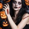 New Halloween Tattoo Stickers Simulated Bloody Scar Stickers Realistic Horror Disposable Temporary Waterproof Stickers
