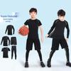 Kids' Fleece-Lined Sports Bodysuit & Base Layer: Quick-Dry Autumn/Winter Fitness Set for Boys - Football & Basketball Training Gear