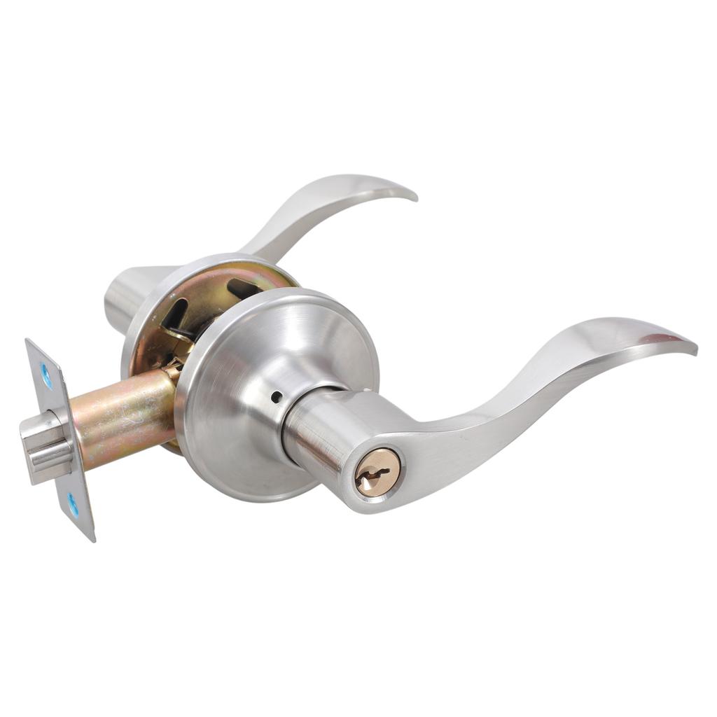 Keyed Entry Door Lever Lock Reversible Handle Universal Latch Door Handle Simple Installs for Right or Left Side Doors