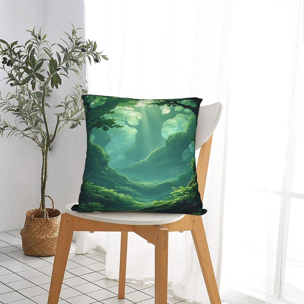 Forest Trail Pillow Case Custom Pillow Cover Cute Funny Cushion Cover For Living Room Chair