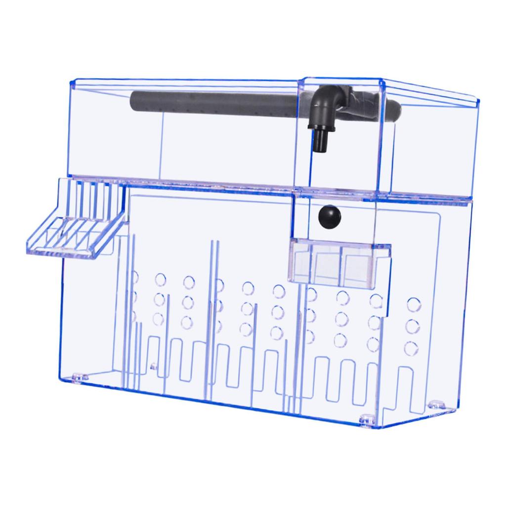 Large Capacity Aquarium Filter Box with Waste Isolation Easy Install for Turtle Tank Living Room and Shop