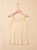 Elegant Lace Trim Women Camisole Solid Color Vest, Lace Patchwork, Round Neck Camisole Women's Top