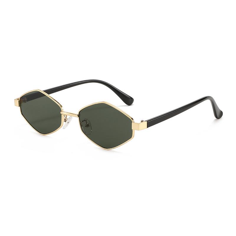 High-End Cross-Border Diamond Metal Sunglasses - Trendy Runway Style with UV Protection