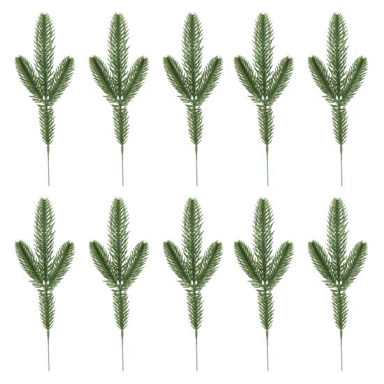 Vánoční borové větvičky s červenými bobulemi Umělé zelené stonky na strom Květinová aranžmá Domov Kancelář Sváteční středová dekorace