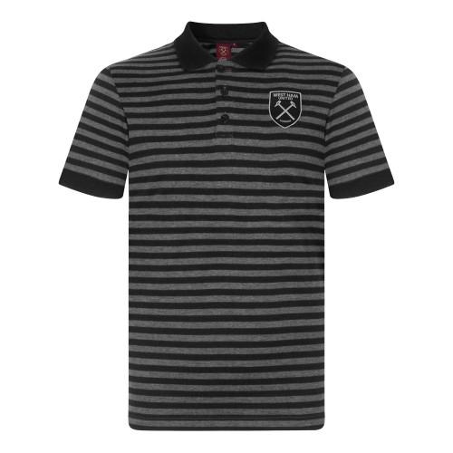 West Ham United FC Men's Contrast Striped Polo Shirt
