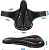 COOWOO Bicycle Saddle Extra Thick Memory Foam Saddle Cushion for Comfortable Shock and Reflective Strips for Road Mountain and Cross Bikes Cover,