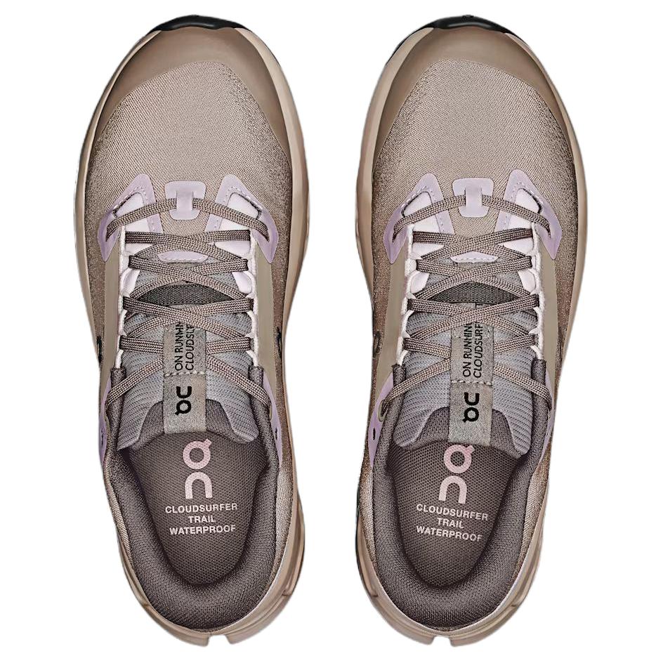 ON  Cloudsurfer Trail 2 Waterproof Cinder Desert Women Sneakers Grey 3WF30123318
