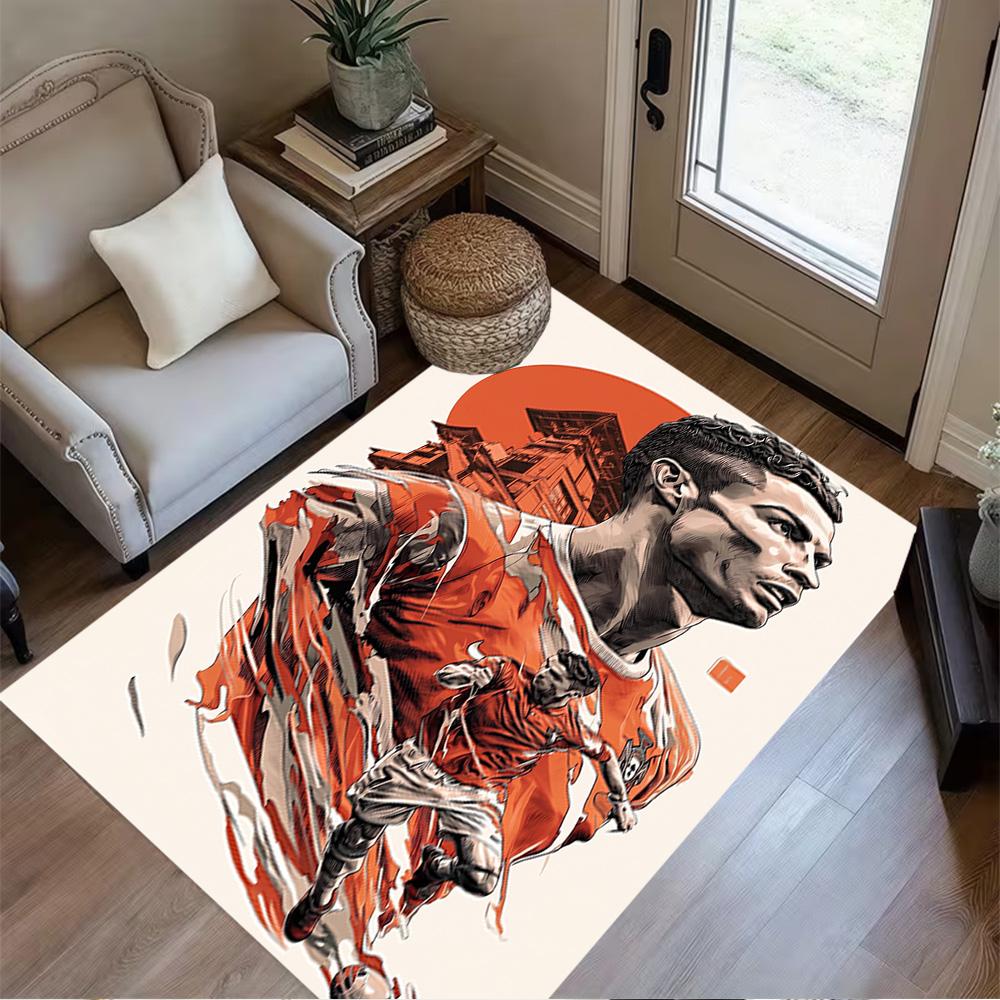 Ronaldo's Celebration Moment Floor Mat Perfect for Dormitory Foyer Study Room Outdoor Antislip Carpet Decorate Offices